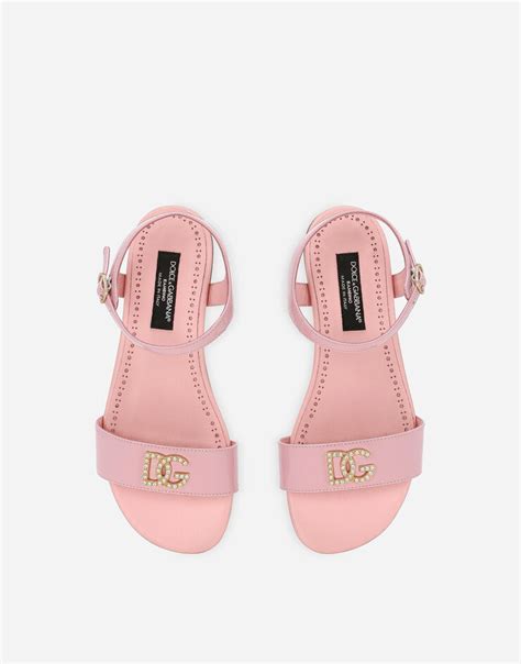 Patent Leather Sandals In Pink For Dolceandgabbana® Us