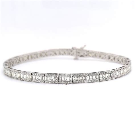 Baguette Diamond Tennis Bracelet Mckenzie And Smiley Jewelers