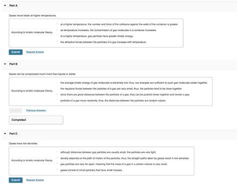 Solved Part A Gases move faster at higher temperatures, at a | Chegg.com