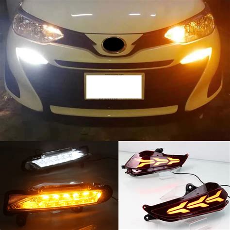 Car Flashing Pcs Drl For Toyota Yaris Led Daytime