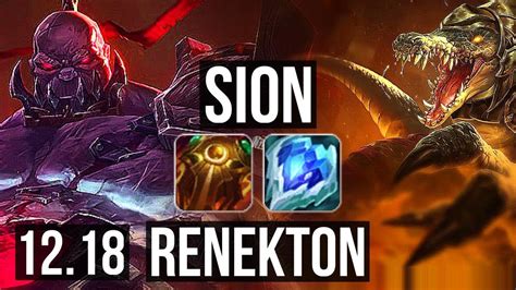 SION Vs RENEKTON TOP 7 1 11 1600 Games 2 0M Mastery KR Master