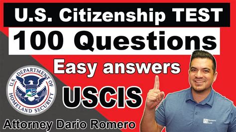 Civics Questions For U S Citizenship Naturalization Test