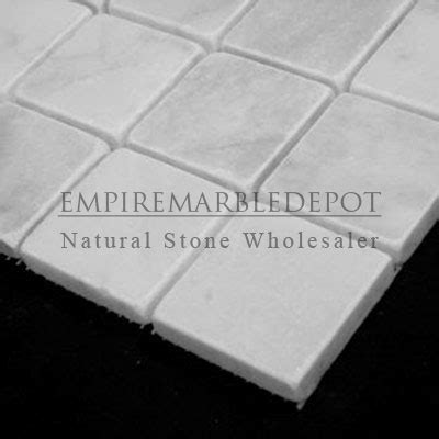 Carrara Marble Italian White Bianco Carrera X Mosaic Tile Tumbled