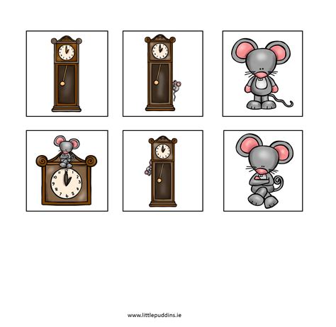 Hickory Dickory Dock Printable Little Puddins