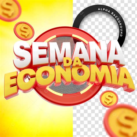 Selo 3d Para Composição Semana Da Economia Psd [download] Designi