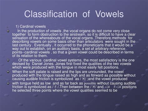 Ppt Unit English Front Vowels Central Vowels Powerpoint