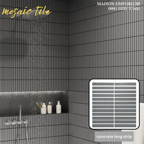 Jual La Riga Grey Mosaic Tile Mosaik Keramik Abu Abu Matt Keramik