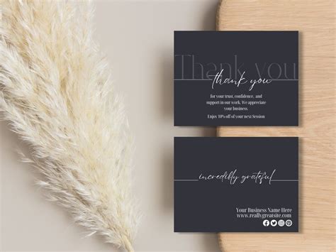 Editable Small Business Thank You Card Template Massage Therapy Thank