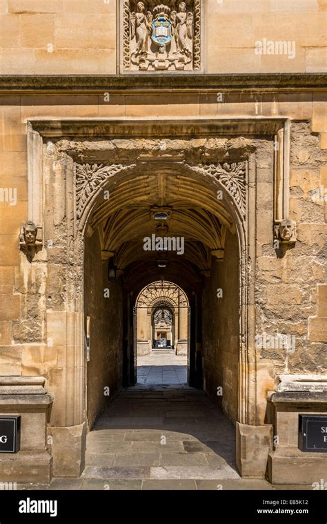 An Archway Entrance In The Old Bodleian Library Oxford University