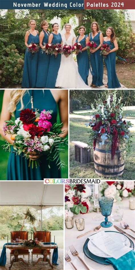 8 Perfect November Wedding Color Palettes For 2024 Colorsbridesmaid