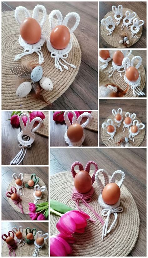 Macrame Easter Egg Holders In 2024 Easter Crafts Easter Egg Holder