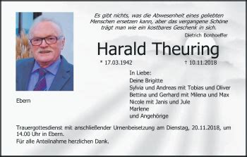 Harald Theuring Traueranzeige Trauer InFranken De