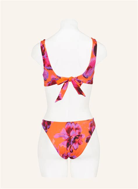 Cos Bustier Bikini Top Zum Wenden In Orange Lila Dunkelrot