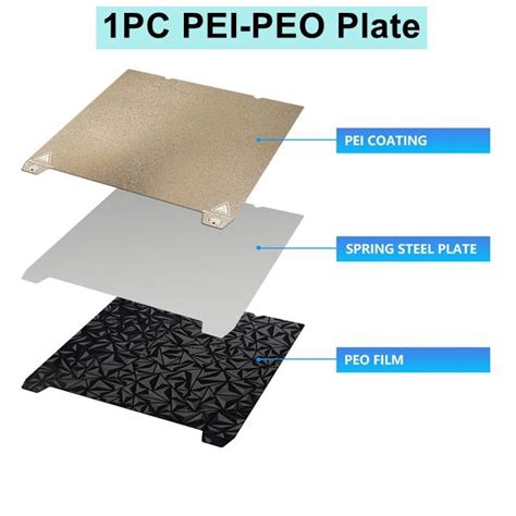 D Printer Parts Pei Sheet For Creality K K Max Upgrade Heated Bed