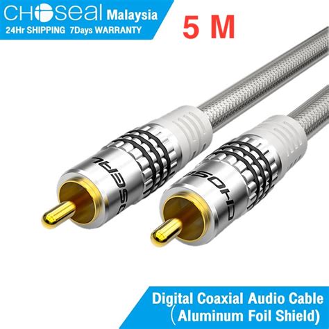 Choseal Digital Audio Coaxial Cable S PDIF Premium RCA For Speaker