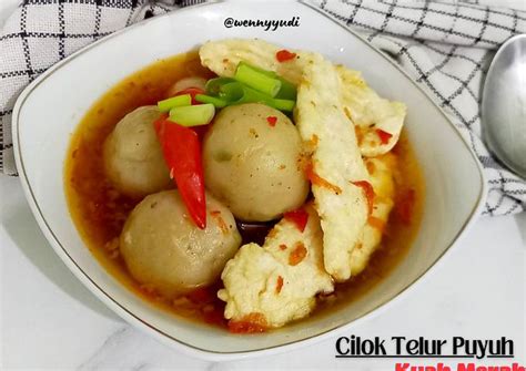 Resep Cilok Telur Puyuh Kuah Merah Oleh Wenny Yudi S Psi Mm Cookpad