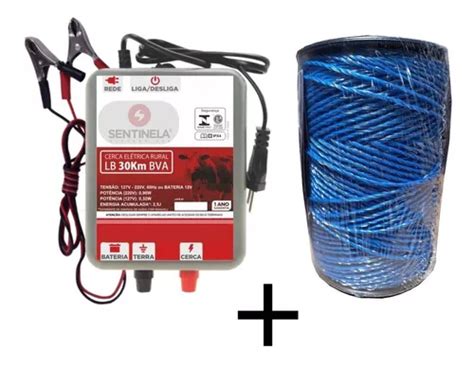 Kit Eletrificador Cerca Eletrica Rural 30km Lb Fio 250 Mt