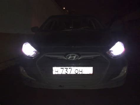 Замена ламп габаритов на диодные и ламп головного света. — Hyundai ...