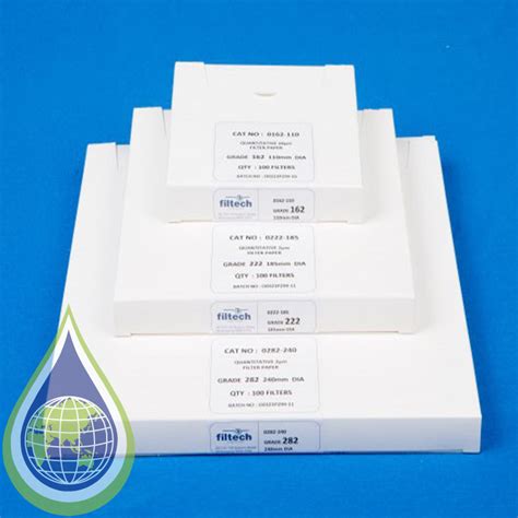 Filtech 162 Grade 10µm Quantitative Ashless Filter Papers