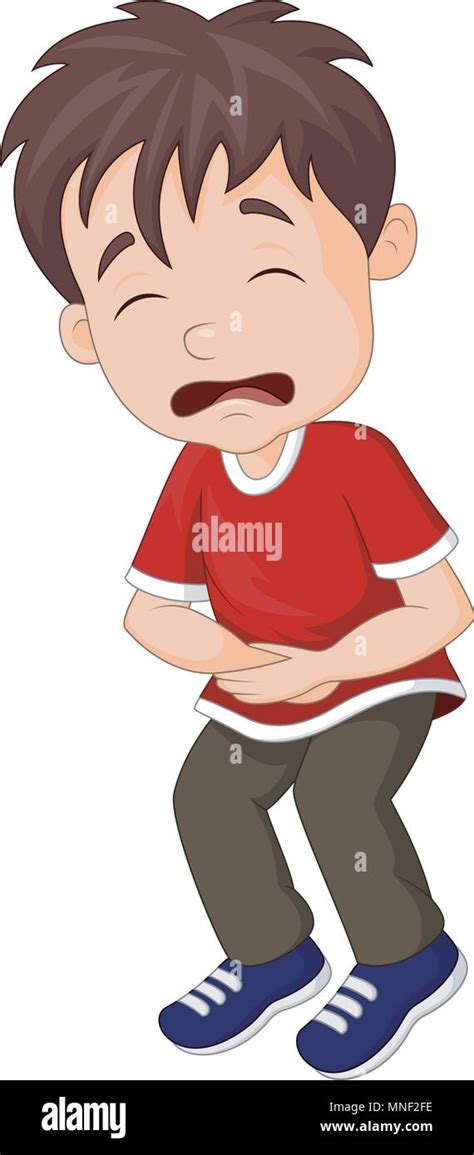 Boy Child Stomach Ache Stock Vector Images Alamy