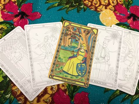 Color Your Own Tarot Cards Pdf Tarot Coloring Printable Tarot Color Cards Printable Tarot And