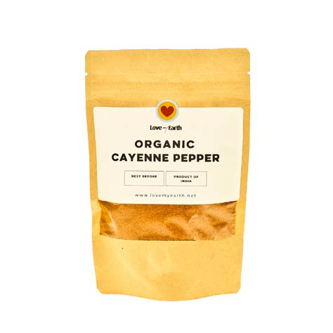 Organic Cayenne Pepper 100g Love My Earth Greensmith Grocers