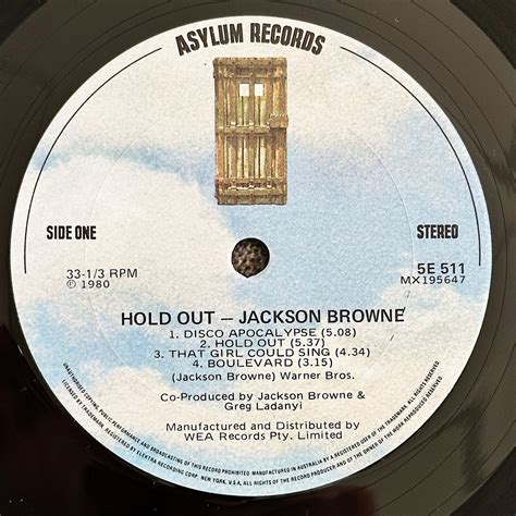 Jackson Browne Hold Out Lp Tiki La La