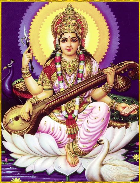 VISHNU ART SARASVATI DEVI Artist Yogendra Rastogi Shri Shakti