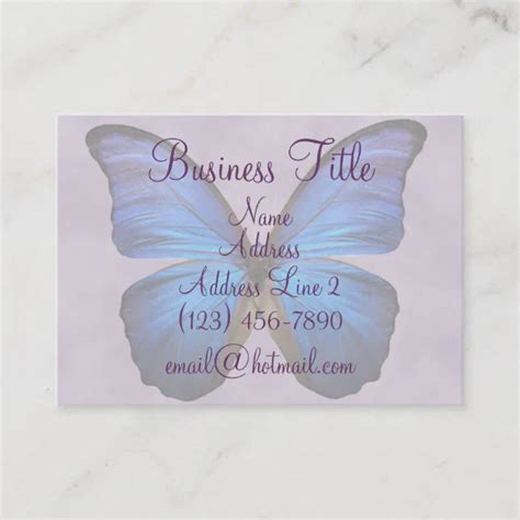 Gorgeous Blue Morpho Butterfly Business Cards Zazzle