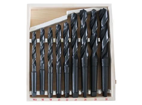 9 Pcs Din345 Roll Forged Hss Morse Taper Shank Drill Bits Set China