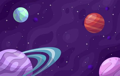 Space with Planet Flat Concept 2785595 Vector Art at Vecteezy