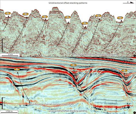 Two Dimensional Seismic Transect Along The Depositional Dip Showing