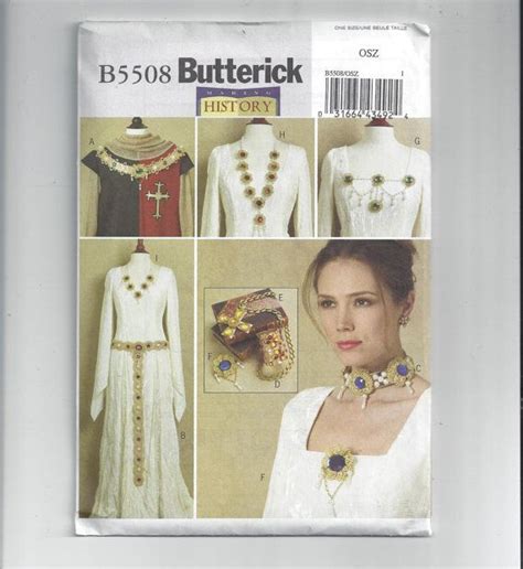 New Butterick History Costume Pattern For Historical Etsy