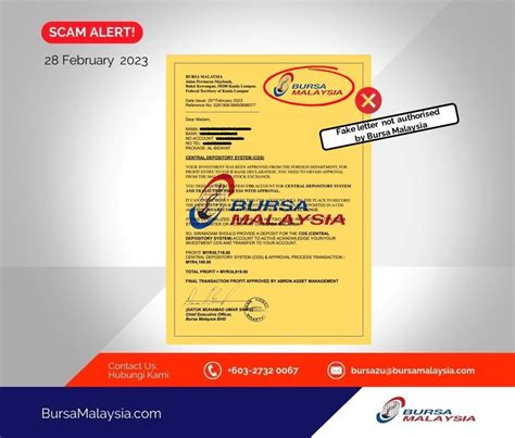 Bursa Malaysia Bhd On Twitter Scam Alert Watch Out For Scams That