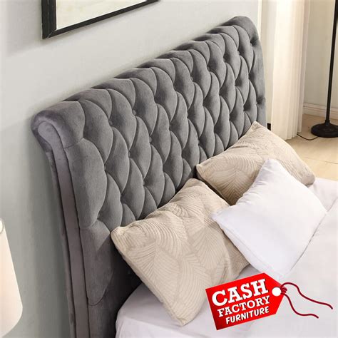 Kilkenny Sleigh Bed Grey Cash Factory Furniture