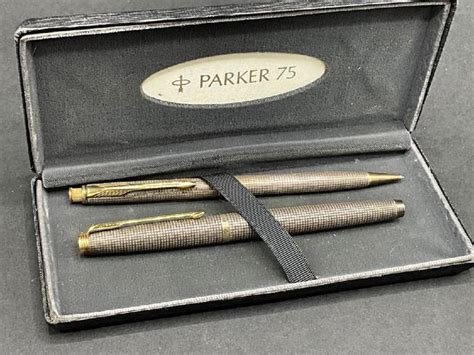 Vintage Parker Sterling Silver Fountain Pen And Pencil Set