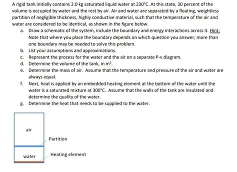 Solved A Rigid Tank Initially Contains 2 0 Kg Saturated Chegg