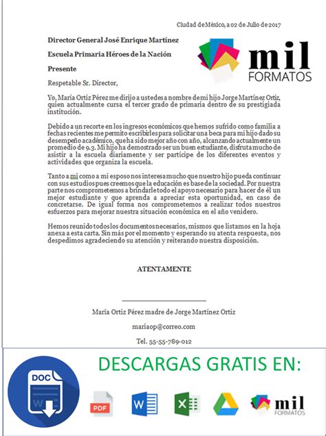 Carta Para Solicitud De Beca Ejemplos Y Formatos 2022