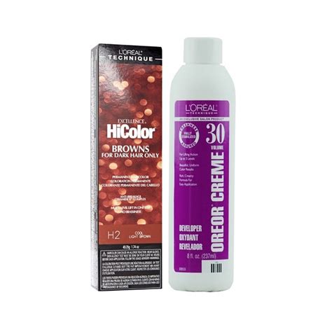 L Oreal HiColor H2 Cool Light Brown For Dark Hair Only