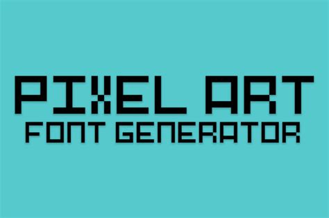 Pixel Art Font Generator - Fonts Pool