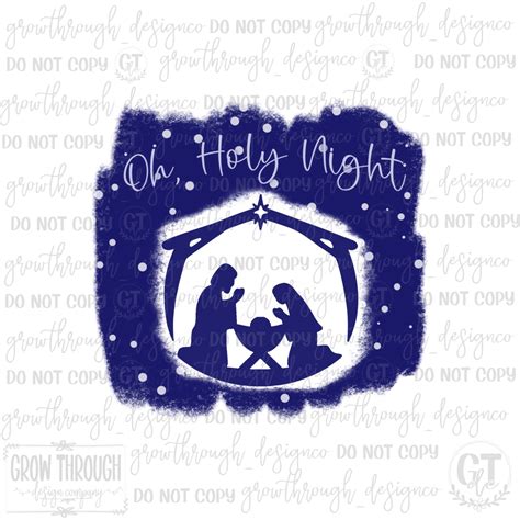 Oh Holy Night Png Only Etsy