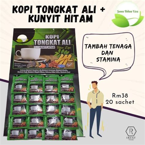 KOPI TONGKAT ALI Plus Kunyit Hitam 20pek PapanBIDAN LIZA Shopee Malaysia