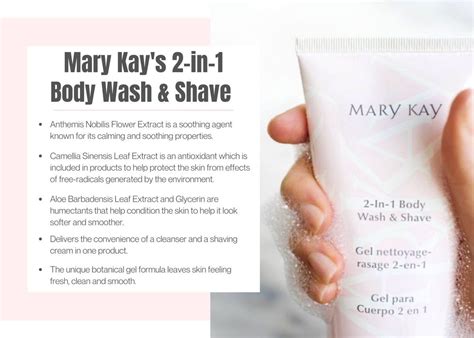 Mary Kay 2 In 1 Body Wash Shave Is A Unique Gel That Delivers The