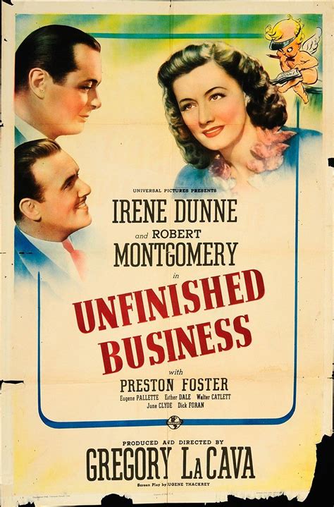 Unfinished Business 1941 Authentic 27 X 41 Original Movie Poster