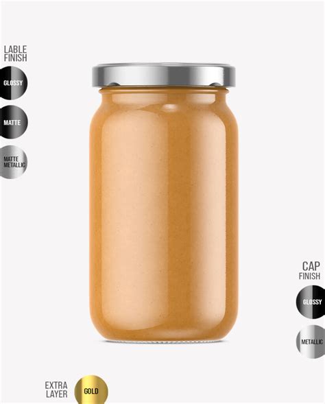 Peanut Butter Jar Mockup Blue Mockups