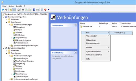 Desktop Symbole anlegen und löschen mit Group Policy Preferences