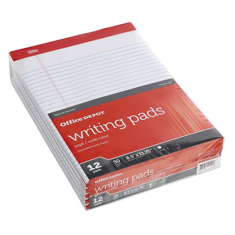 Office Depot Perforated Writing Pads X Legal Ruled