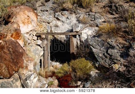 Abandoned Mine Shaft In The Mojave Desert California Picture