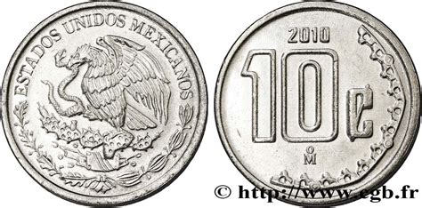 MÉxico 10 Centavos Aigle 2010 Mexico Fwo314683 Monedas Del Mundo