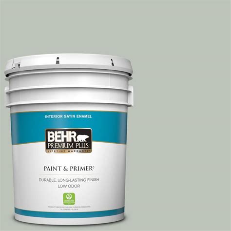 BEHR PREMIUM PLUS 5 Gal 710E 3 Rhino Satin Enamel Low Odor Interior